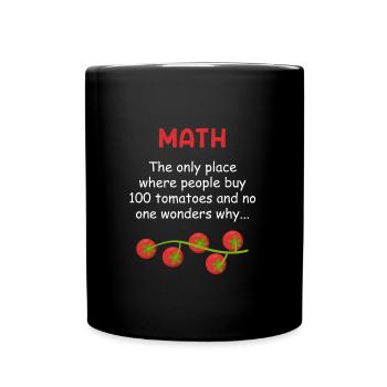 Math l’endroit où les gens achètent 100 pommes - Mug uni - noir - Devant