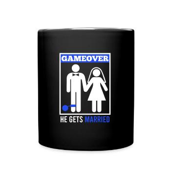 Game over - Husband Groom Jungesellenabschied - Full Colour Mug - black - Front