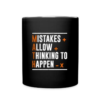Mistakes allow Thinking to happen Math - Full Colour Mug - black - Front