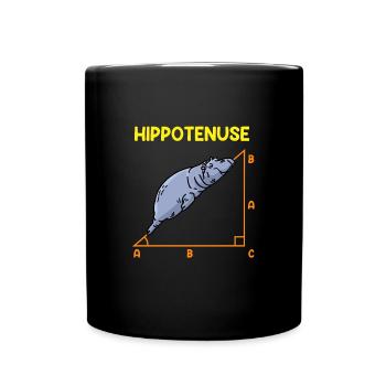 Math Hippo Professeur de mathématiques Hippotenuse - Mug uni - noir - Devant