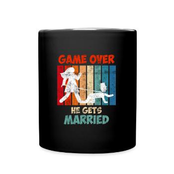 Game over - Husband Groom Jungesellenabschied - Full Colour Mug - black - Front