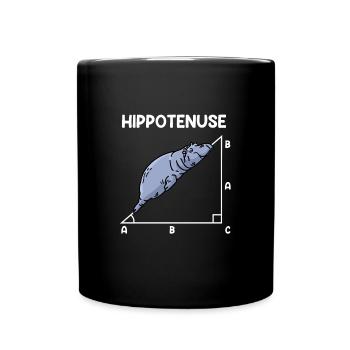 Math Hippo Professeur de mathématiques Hippotenuse - Mug uni - noir - Devant
