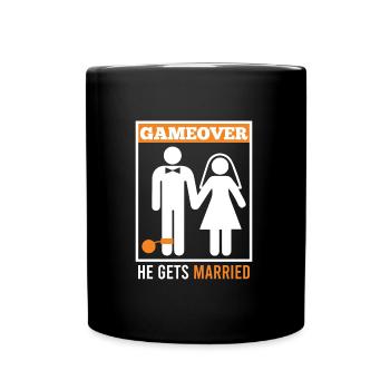 Game over - Husband Groom Jungesellenabschied - Full Colour Mug - black - Front