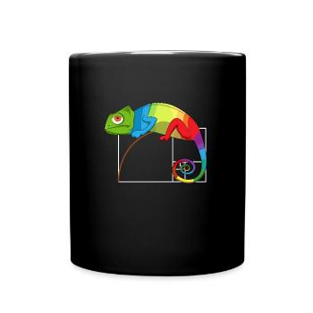 Fibonacci Jour Nombre d’Or Math Caméléon - Mug uni - noir - Devant