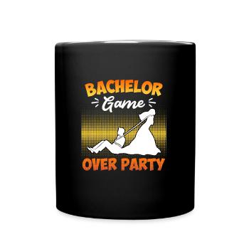 Game over - Jungesellenabschied Man Wedding - Full Colour Mug - black - Front