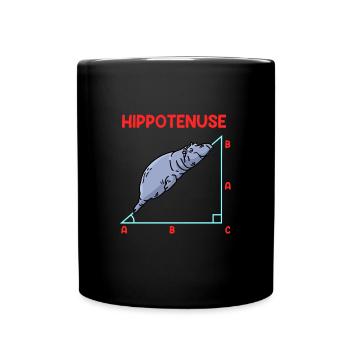 Math Hippo Professeur de mathématiques Hippotenuse - Mug uni - noir - Devant