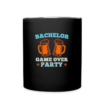 Game Over - Wedding Party Jungesellenabschied - Full Colour Mug - black - Front