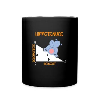 Mathématicien Hippotenuse Hippo Triangle - Mug uni - noir - Devant