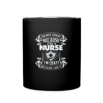 Crazy nurse - Full Colour Mug - black - Front