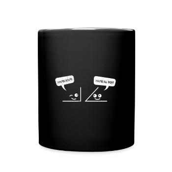 Lustiger Mathe Spruch You are acute Algebra - Tasse einfarbig - Schwarz - Vorne