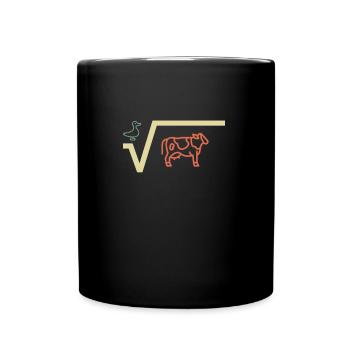 Racine de canard de vache - Mug uni - noir - Devant