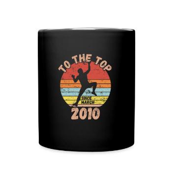 Anniversaire Escalade Bouldering depuis mars 2010 - Mug uni - noir - Devant