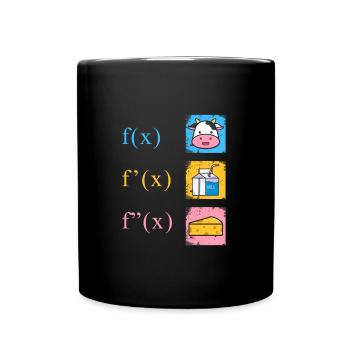 Math Derivation Cow Milk Cheese - Full Colour Mug - black - Front