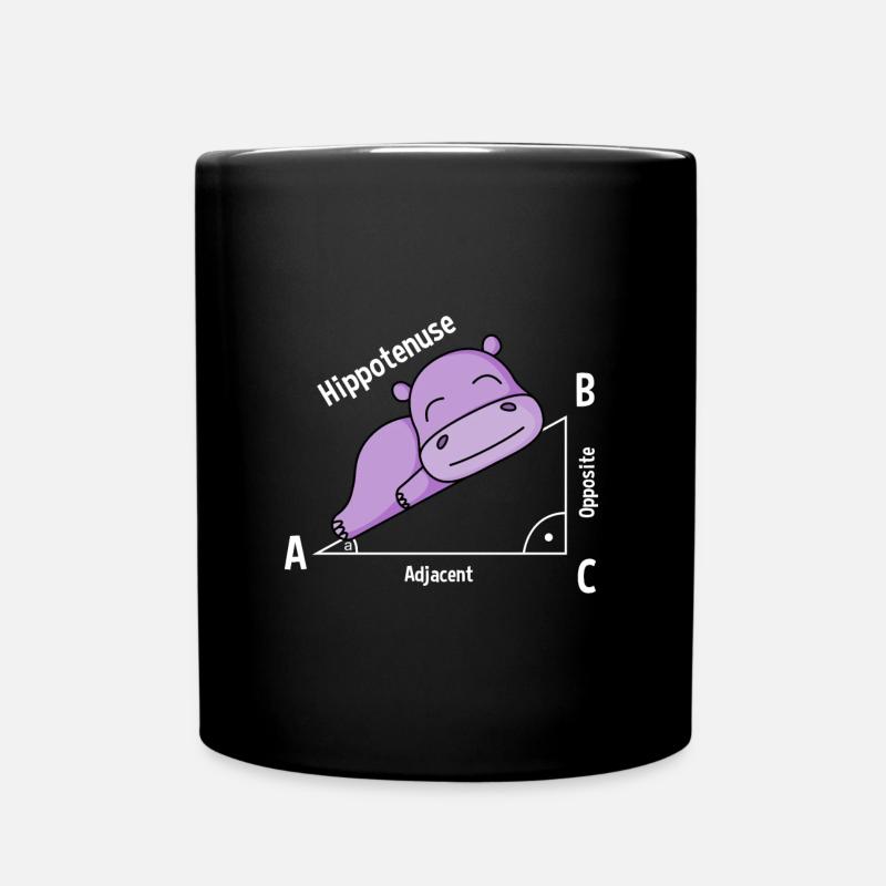 Mathelehrer Hipotenuse Mathe - Tasse einfarbig - Schwarz