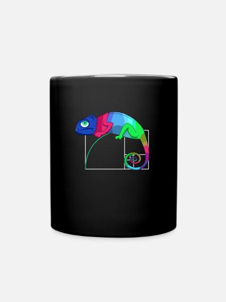 Fibonacci Tag Goldenes Ratio Mathe Chamäleon - Tasse einfarbig - Schwarz