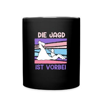 Männerjagd Hochzeit Braut Jungesellenabschied - Tasse einfarbig - Schwarz - Vorne
