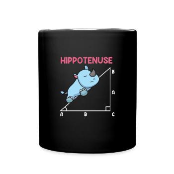 Hypoténuse Hippopotence Math - Mug uni - noir - Devant