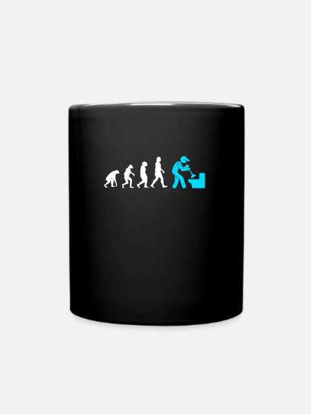 Klempner Evolution Anlagenmechaniker - Tasse einfarbig - Schwarz
