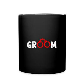 Groom Groom Wedding Bachelor Party - Full Colour Mug - black - Front