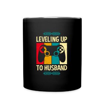 Bachelor party man wedding groom - Full Colour Mug - black - Front