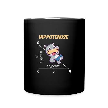 Drôle de mathématicien Design Hippotenuse - Mug uni - noir - Devant