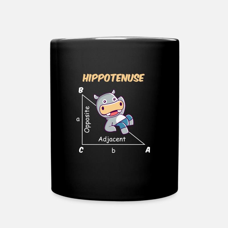 Lustiges Mathematiker Design Hippotenuse - Tasse einfarbig - Schwarz
