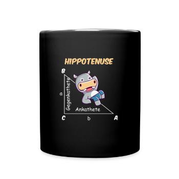 Drôle de mathématicien Design Hippotenuse - Mug uni - noir - Devant