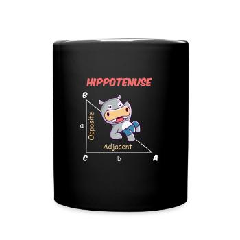 Drôle de mathématicien Design Hippotenuse - Mug uni - noir - Devant