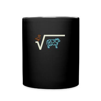 Racine de canard de vache - Mug uni - noir - Devant