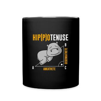 Nieldpferd Hippo Hippotenuse Algèbre Professeur de mathématiques - Mug uni - noir - Devant