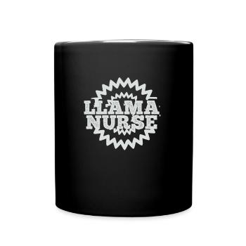 Infirmière lama - Mug uni - noir - Devant