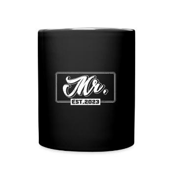 Mr Mrs Deko Wedding - Full Colour Mug - black - Front