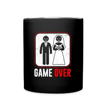 Jeu de mariage sur le marié - Mug uni - noir - Devant