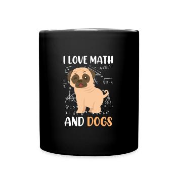J’adore les mathématiciens en mathématiques et les vadrouilles de chien - Mug uni - noir - Devant