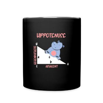 Mathématicien Hippotenuse Hippo Triangle - Mug uni - noir - Devant