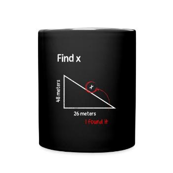 Find x Fine X Math Math Teacher - Full Colour Mug - black - Front