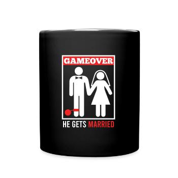 Game over - Husband Groom Jungesellenabschied - Full Colour Mug - black - Front
