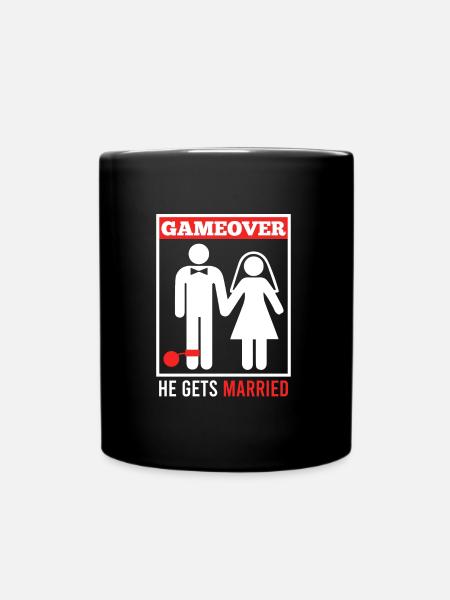 Game over - Husband Groom Jungesellenabschied - Full Colour Mug - black
