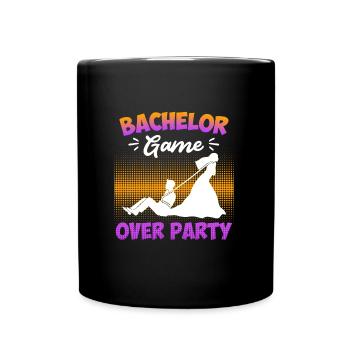 Game over - Jungesellenabschied Man Wedding - Full Colour Mug - black - Front