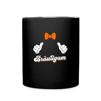 Jungesellenabschied Männer Bräutigam Hochzeit - Tasse einfarbig - Schwarz - Vorne