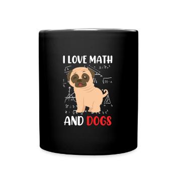 J’adore les mathématiciens en mathématiques et les vadrouilles de chien - Mug uni - noir - Devant