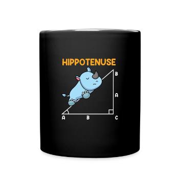 Hypoténuse Hippopotence Math - Mug uni - noir - Devant