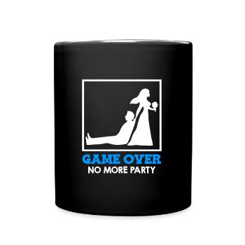 Game Over - Brautpaar Hochzeit - Tasse einfarbig - Schwarz - Vorne