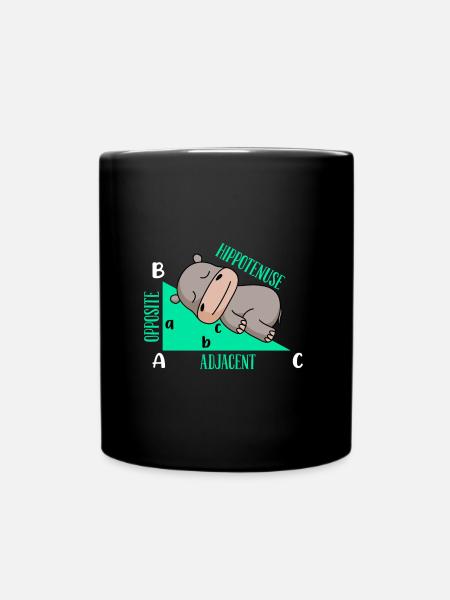 Lutiges Mathe Design Hipotenuse - Tasse einfarbig - Schwarz