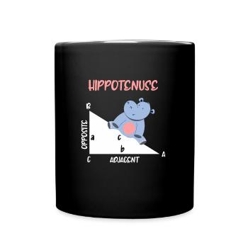 Mathématicien Hippotenuse Hippo Triangle - Mug uni - noir - Devant