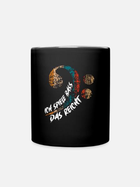 Ich spiele Bass das reicht - Tasse einfarbig - Schwarz