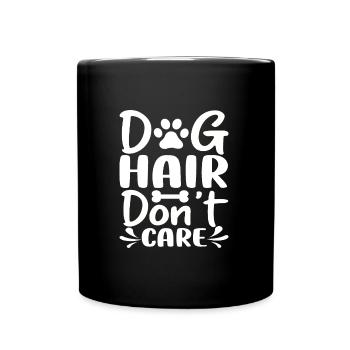 Hundehaare egal - Tasse einfarbig - Schwarz - Vorne