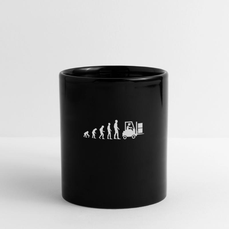 evolution forklift man humor forklift Full Colour Mug