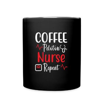 Répétition de l’infirmière du peloton de café - Mug uni - noir - Devant