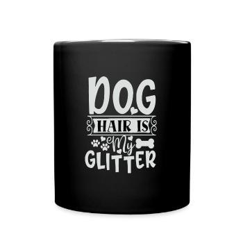 Hundehaare egal - Tasse einfarbig - Schwarz - Vorne